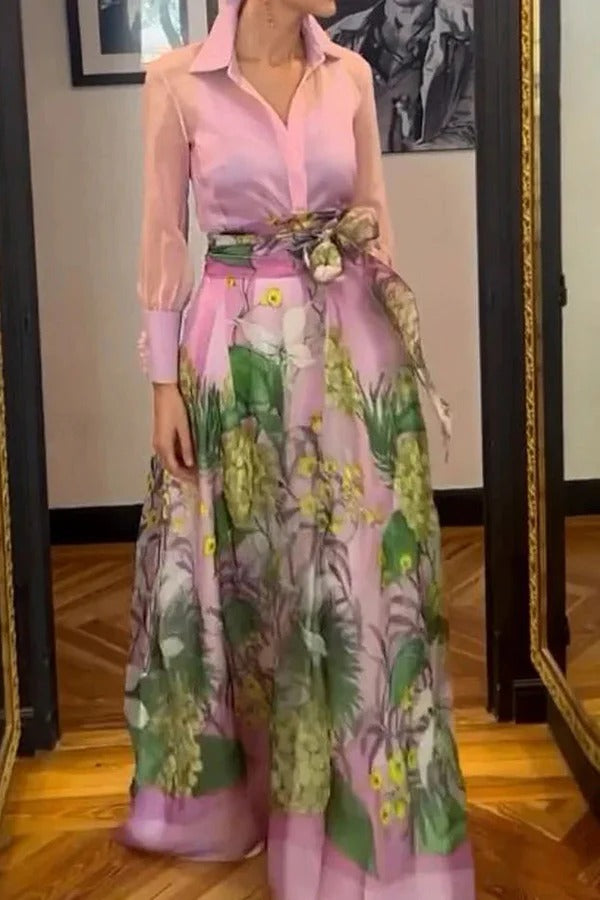 Jupe longue à poches en tulle à imprimé floral et ceinture élastique Seeds of Happiness