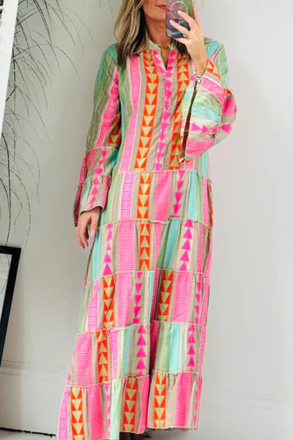 ROBE LONGUE EN JACQUARD