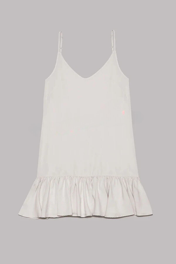 Mini-robe trapèze fluide en mélange de coton et de lin