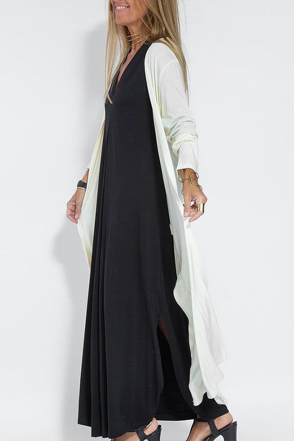 Lässige, einfarbige Strickjacke für Damen