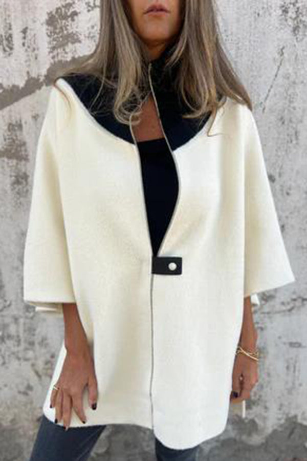 Modische, lässige Jacke mit Stehkragen und Reißverschluss