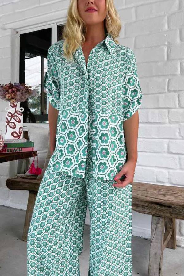 Ensemble de chemises décontractées imprimées