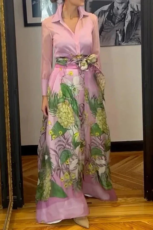 Jupe longue à poches en tulle à imprimé floral et ceinture élastique Seeds of Happiness