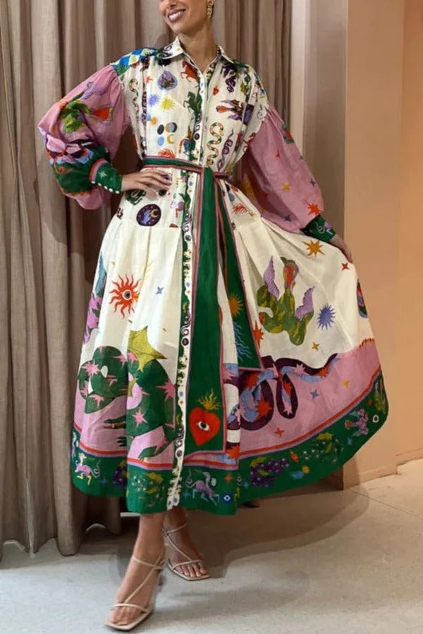 Plissiertes Maxikleid im Retro-Stil des französischen Hofes