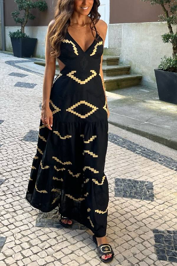 Rückenfreie Sommerkleider mit Schlitz und Spaghettiträgern