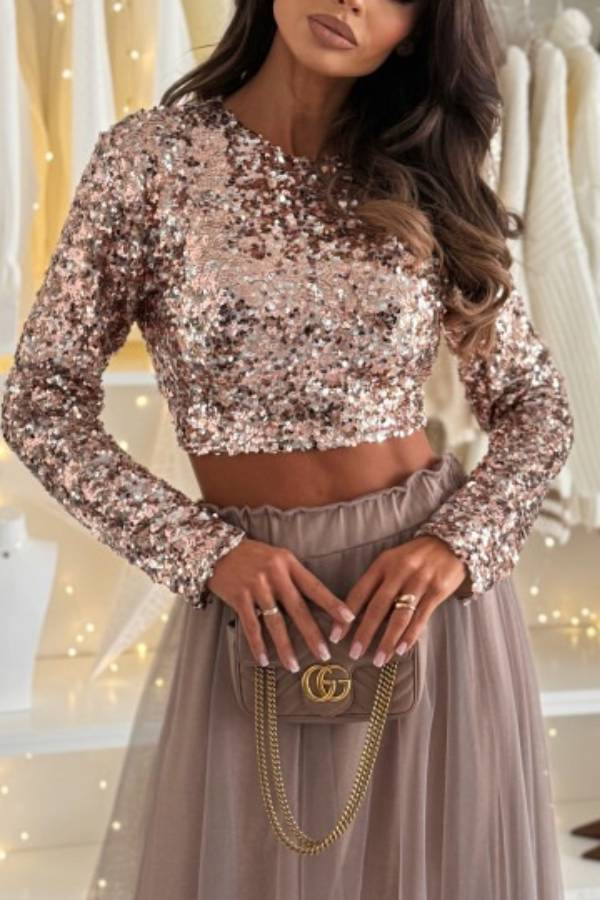 SALLY latte tulle skirt