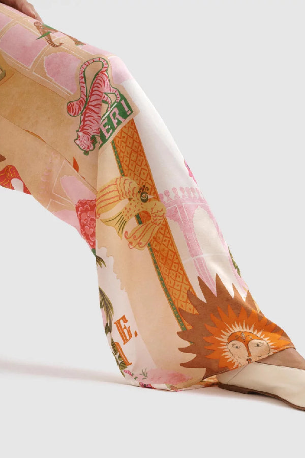 Einzigartiges, bedrucktes, lässiges Langarm-Shirt-Oberteil und lockere Hosen-Sets mit elastischer Taille