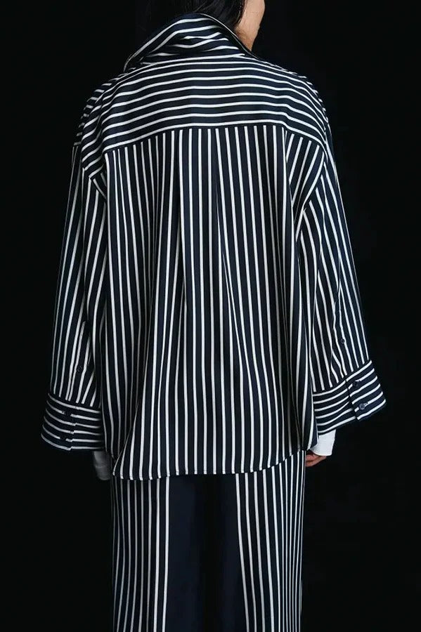 Nautical Adventures Set mit langärmligem, lockerem Hemd und Hosen mit elastischer Taille und Taschen