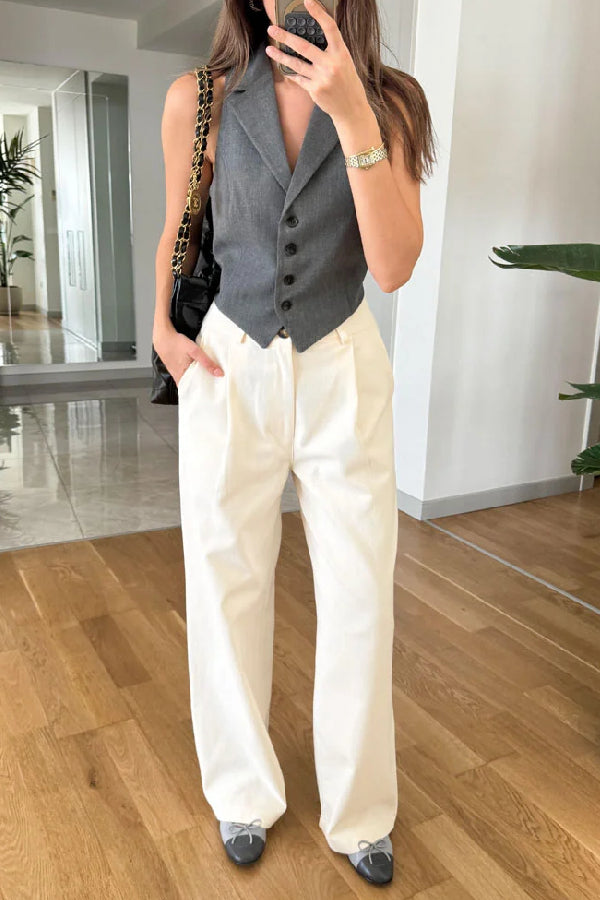 Lässiges zweiteiliges Set aus Weste und Hose von Lasel