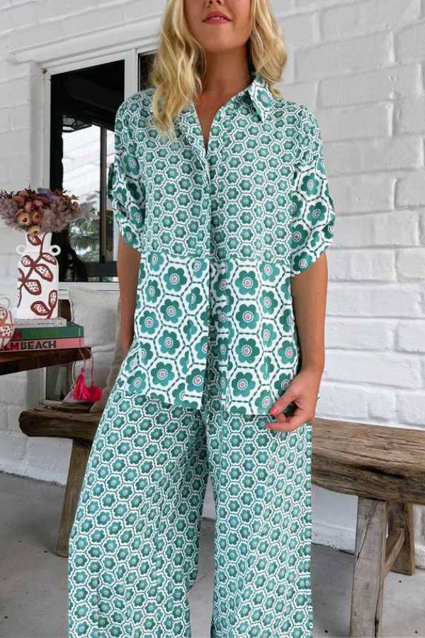 Ensemble de chemises décontractées imprimées