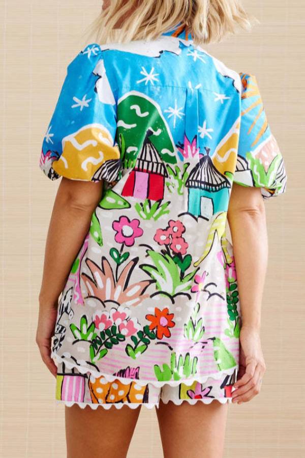 All-Match-Cardigan-Shirt-Set mit Spitzenkragen