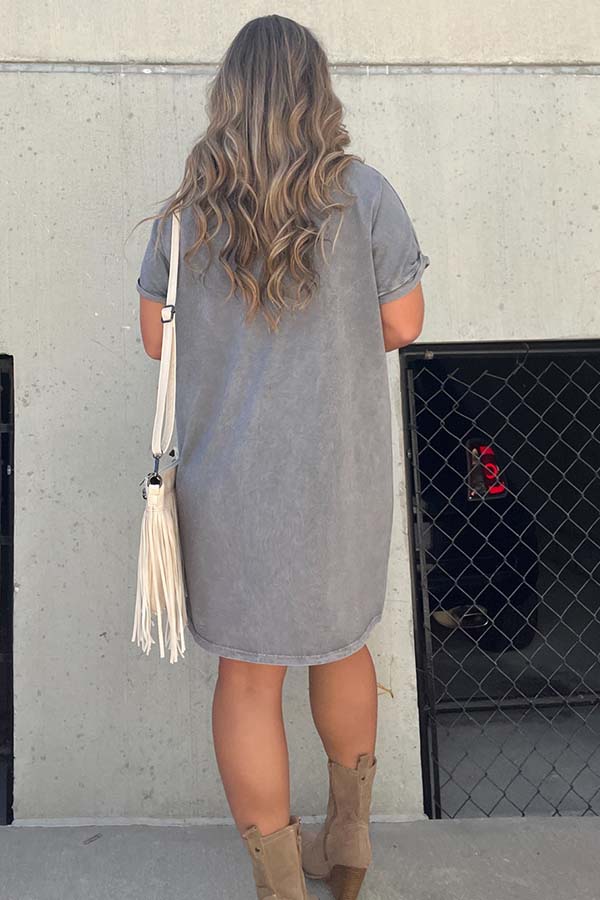 Nashville Mineral Washed T-Shirt-Kleid mit Grafik