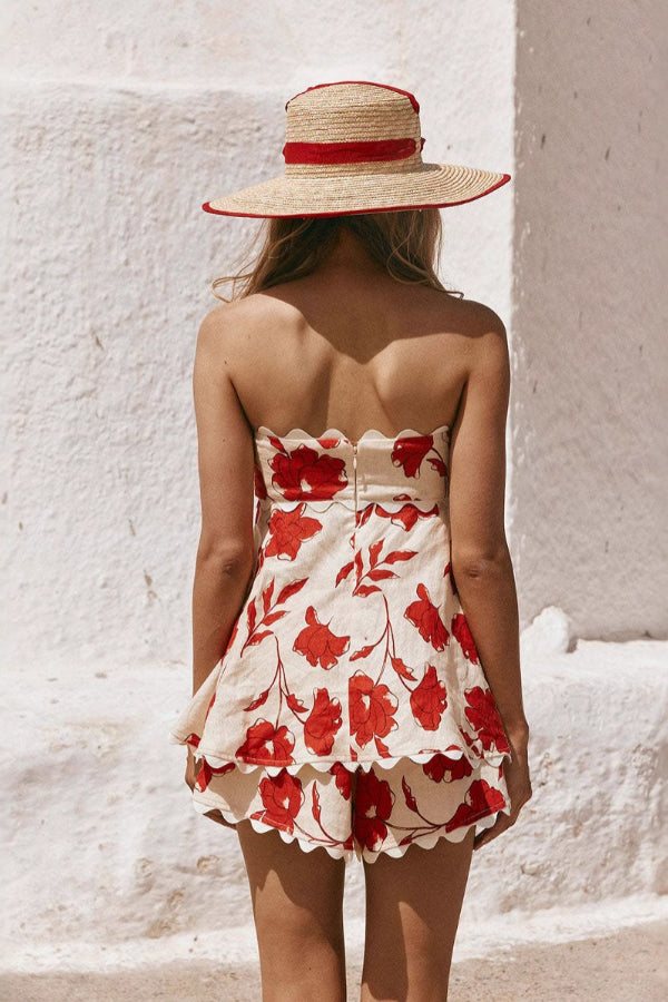 Mini-robe en lin et dentelle tendance et polyvalente