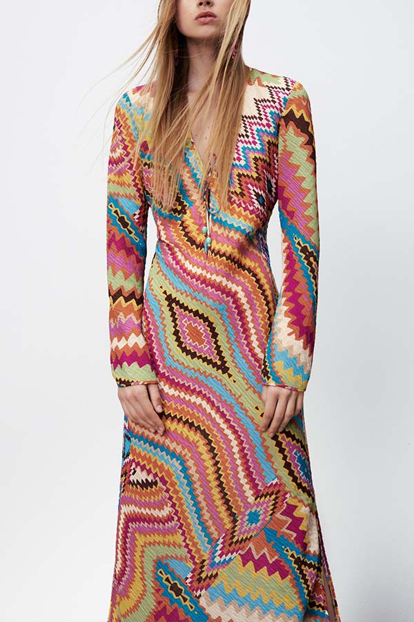 LANGES PRINTKLEID