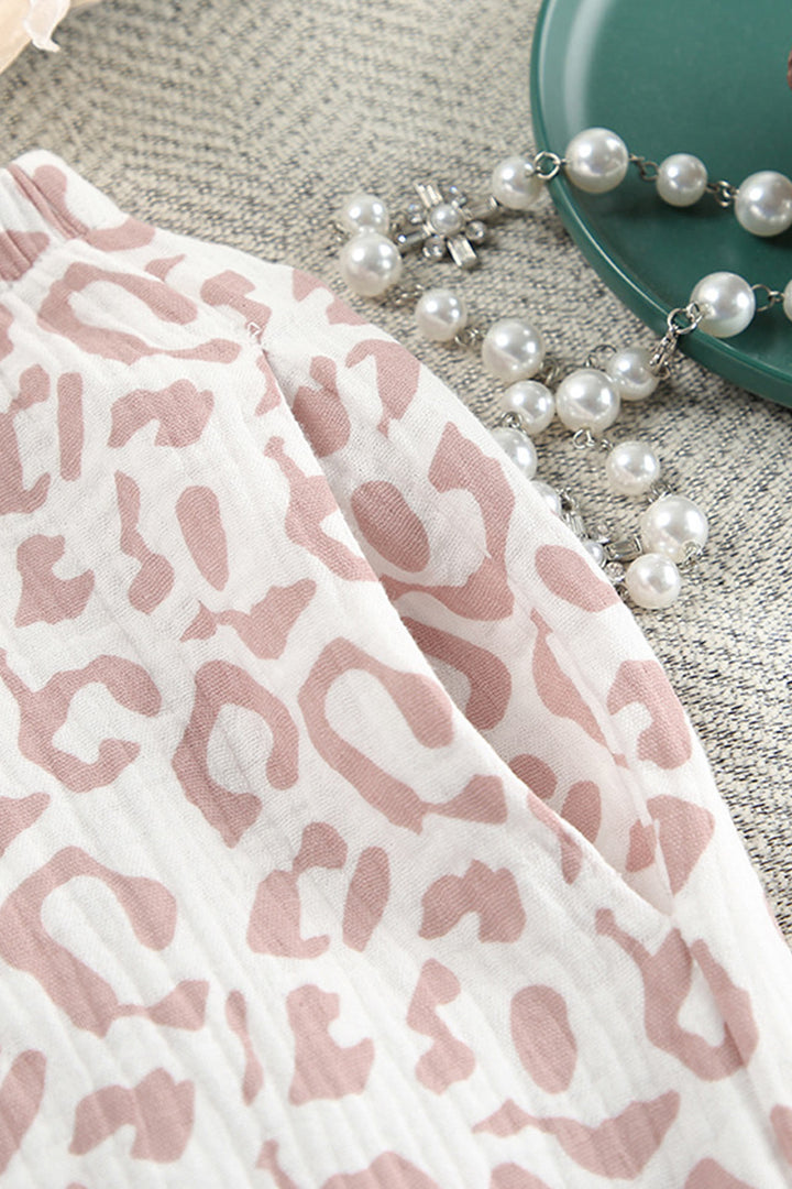 Bedrucktes Rüschenhemd zum Binden aus Baumwolle