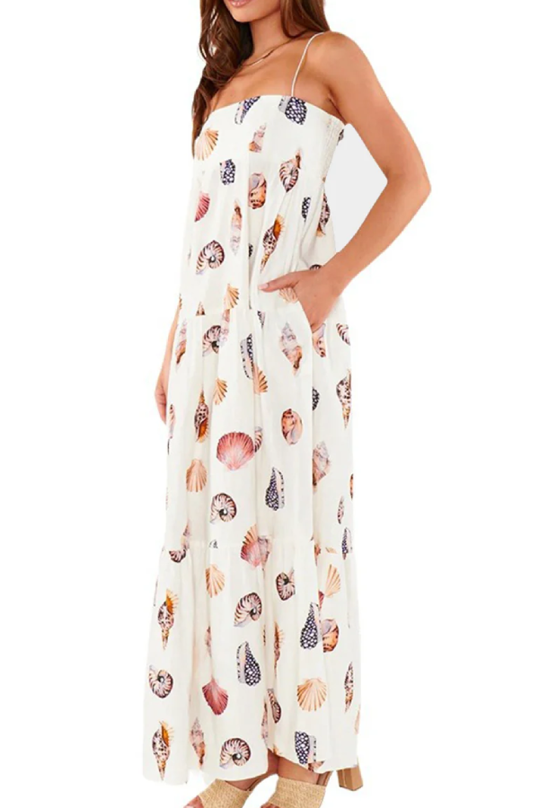 Lässige Kleider mit Tiermuster, Tasche und quadratischem Ausschnitt