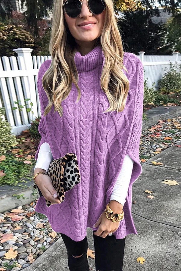 Till It's Over – Hochgeschlossener Cape-Pullover