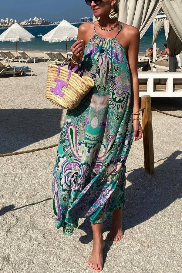 Aquaschwarzes Designer-Maxikleid aus Seide