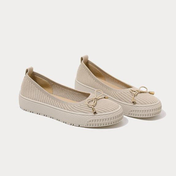 MOUSSE FIT Klassische flache Slip-on-Ballerinas mit runder Zehenpartie