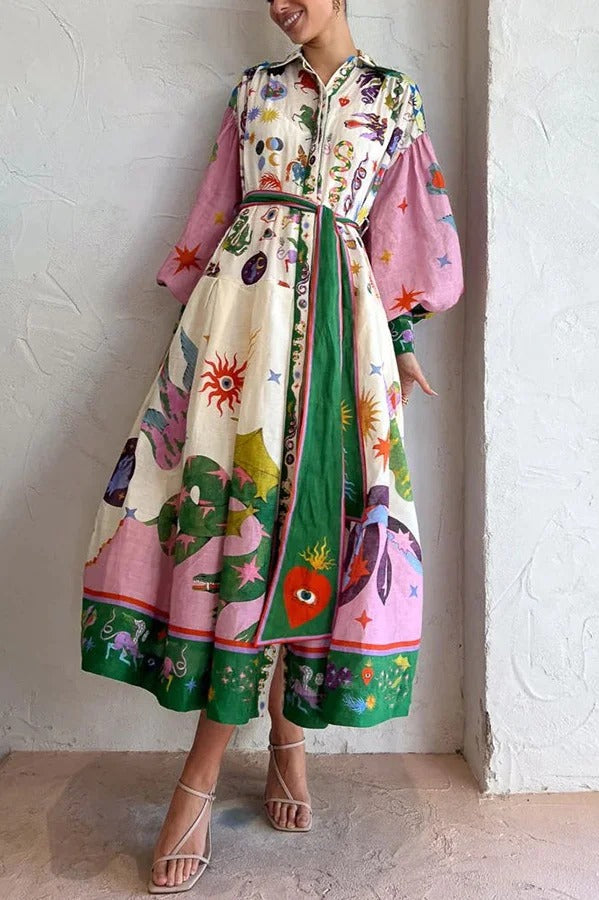 Plissiertes Maxikleid im Retro-Stil des französischen Hofes