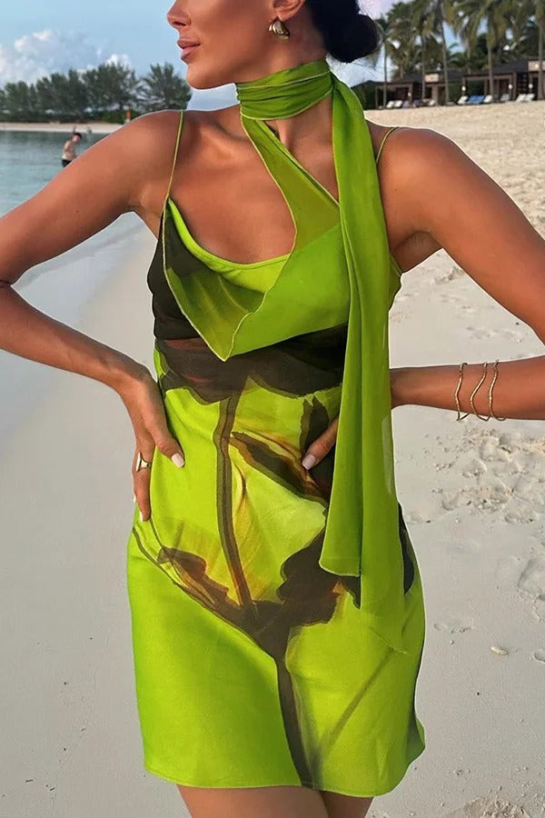 Fashion Zone Schulterfreies Stretch-Minikleid aus Kunstleder mit Schleife