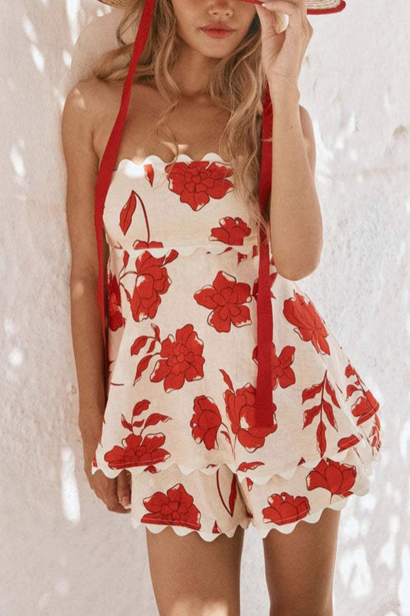 Mini-robe en lin et dentelle tendance et polyvalente