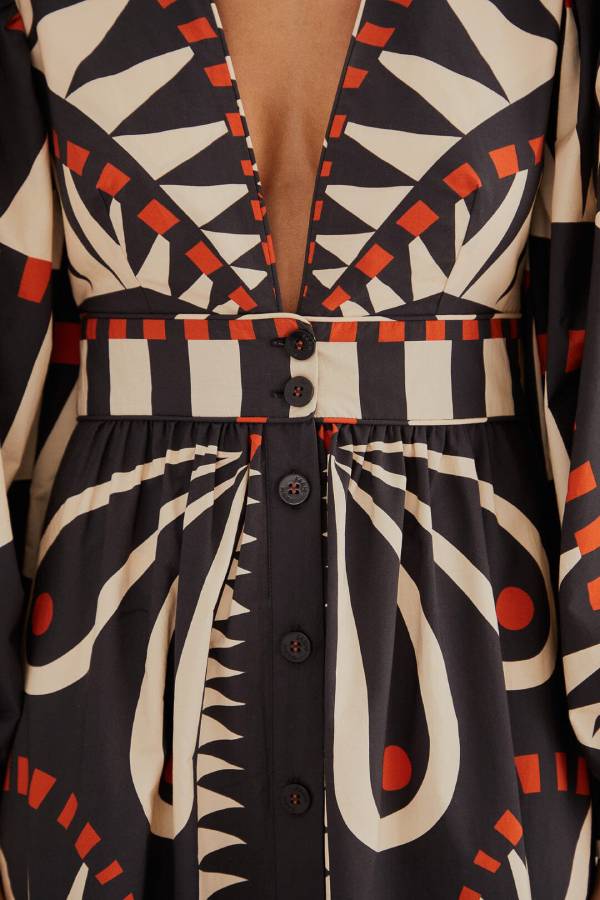 Schwarzes Coconut Grove Maxikleid mit Puffärmeln