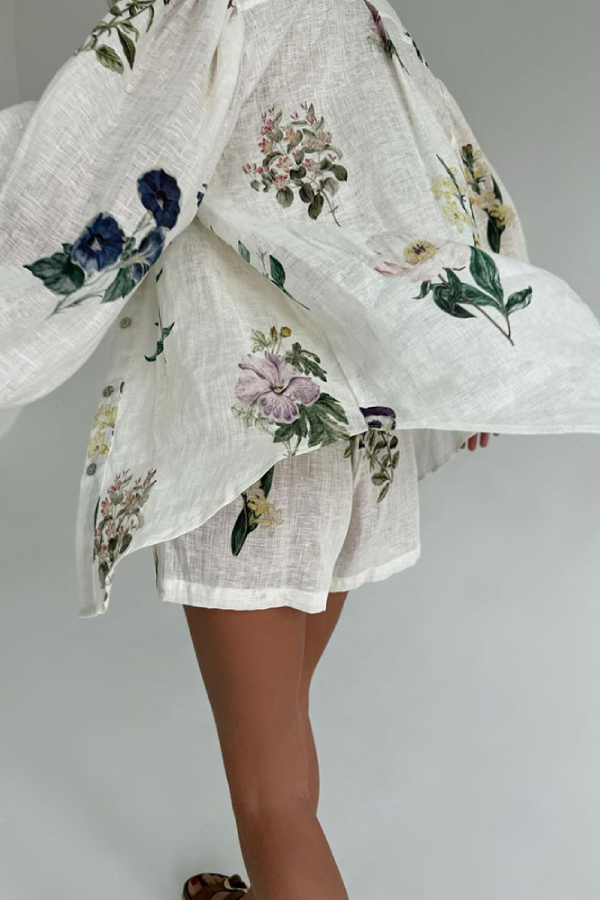 Elegantes bedrucktes lässiges zweiteiliges Damen-Set