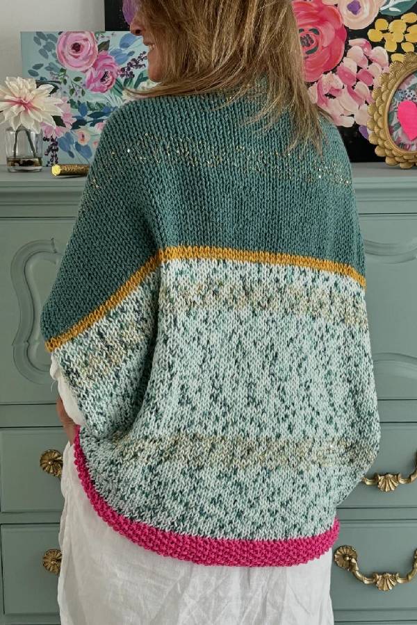 Cardigan en laine coloré à la mode