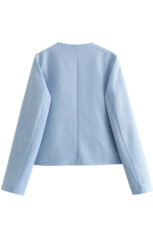 Chaquetas Blazer Para Mujer Outwear Mit Knopf Langarm Mantel