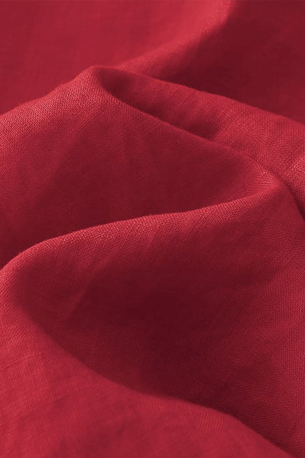 Einfarbiges Kleid mit Kordelzug