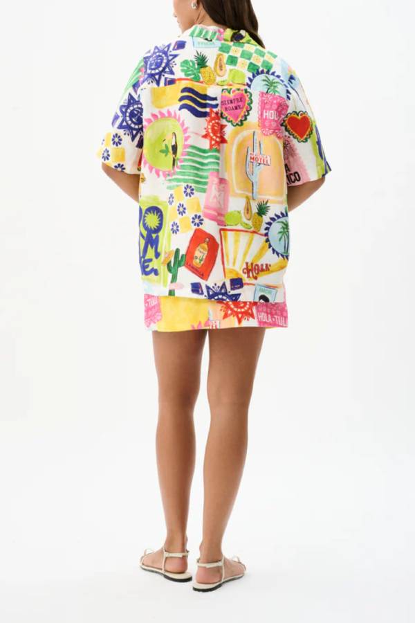 Vielseitiges Leinen-Graffiti-Modeset