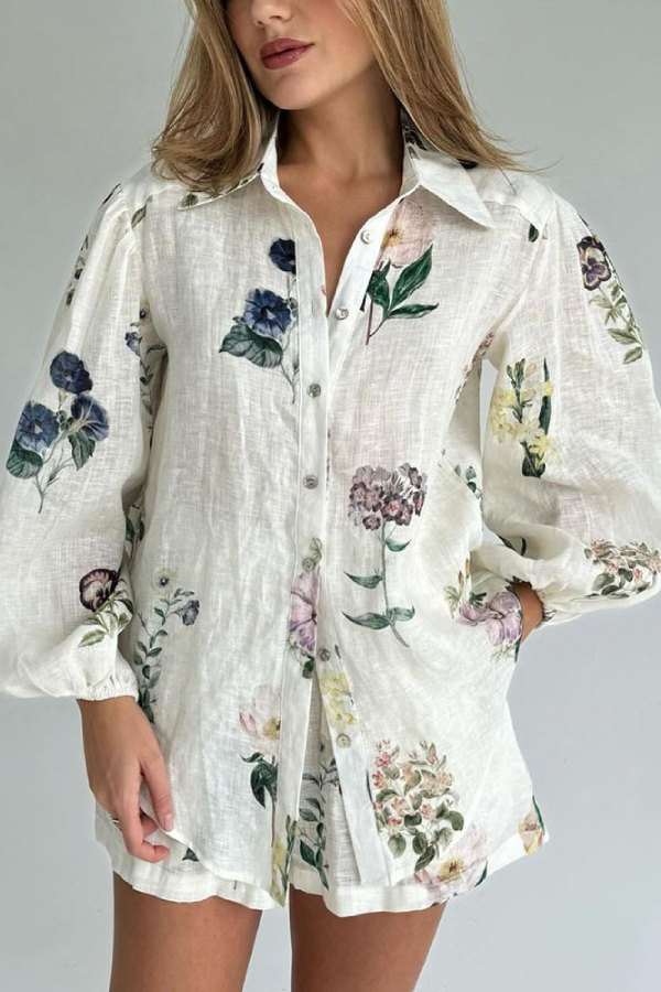 Elegantes bedrucktes lässiges zweiteiliges Damen-Set