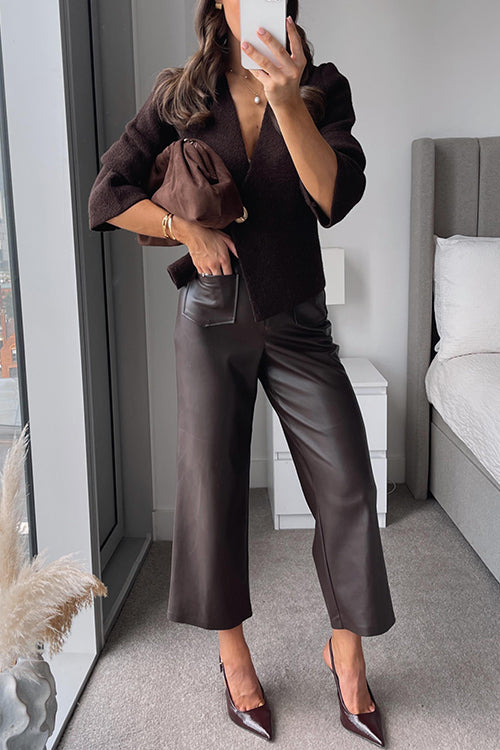 Schicke Strickjacke mit V-Ausschnitt und Knopfleiste