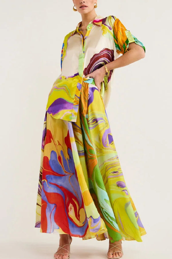 Seidenrock und Rock in Multi