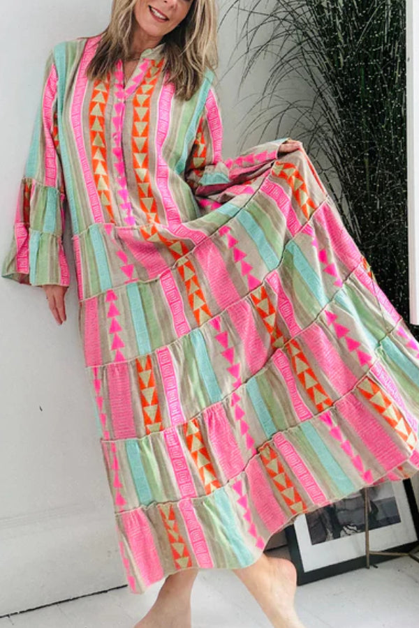 ROBE LONGUE EN JACQUARD