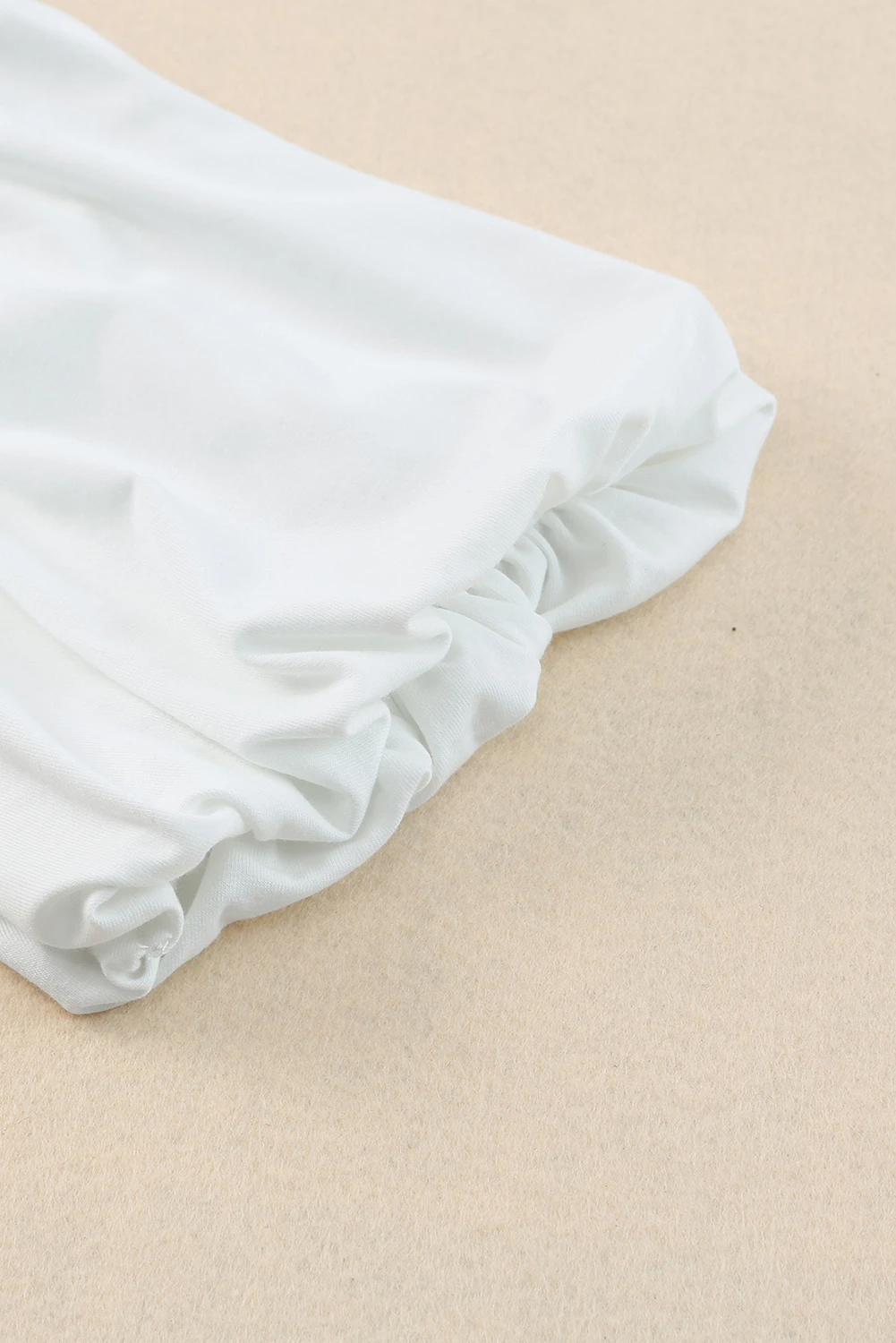 Weiße, einfarbige, lässige Bluse mit Puffärmeln