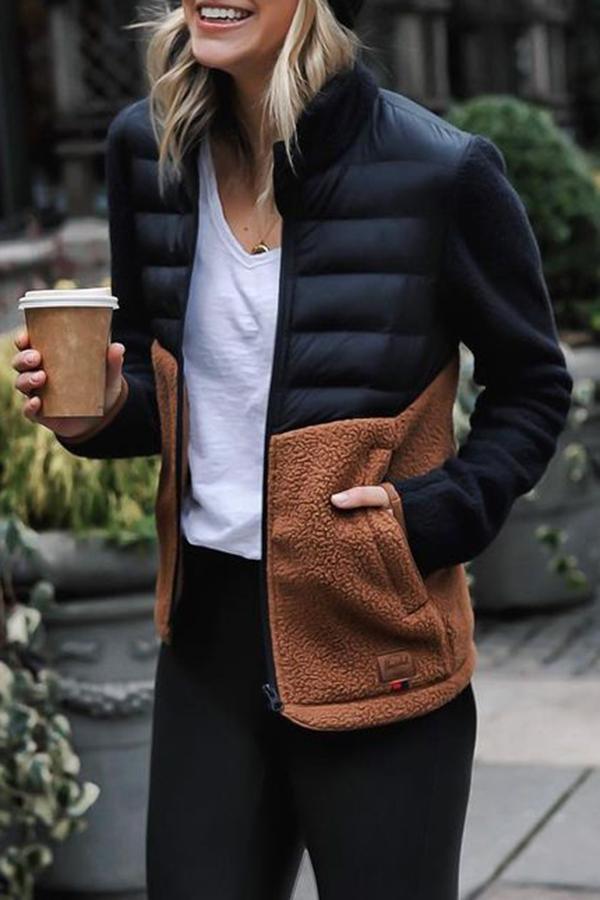 Freizeitmantel mit Stehkragen