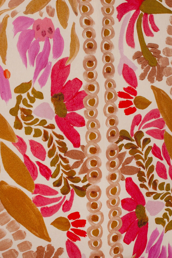 Midikleid mit V-Ausschnitt und Rüschenärmeln