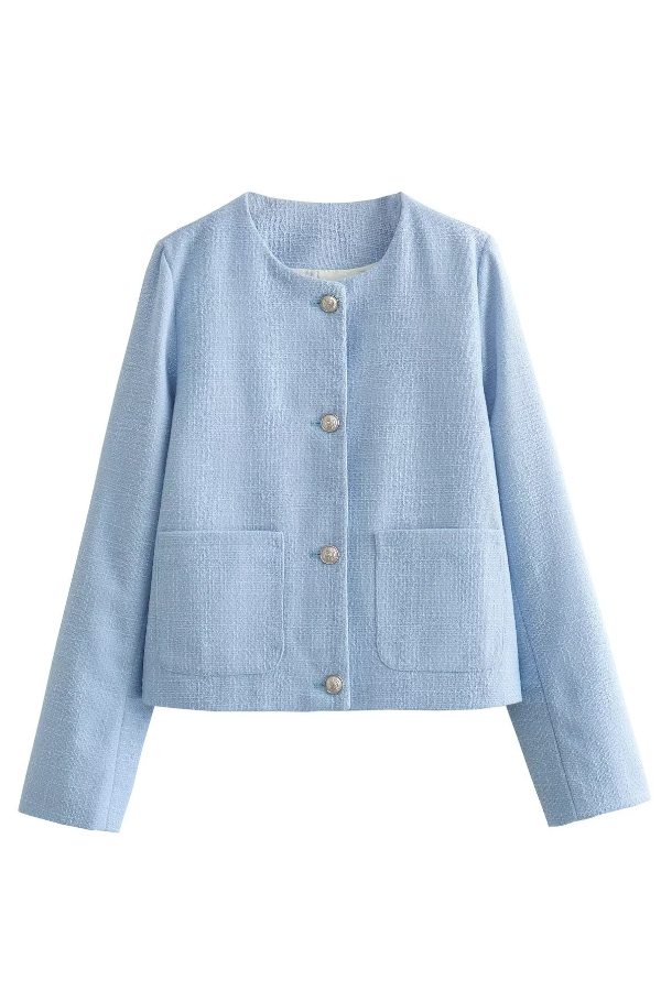 Chaquetas Blazer Para Mujer Outwear Mit Knopf Langarm Mantel