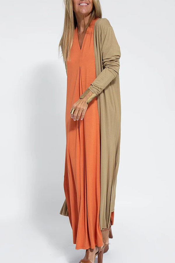 Lässige, einfarbige Strickjacke für Damen