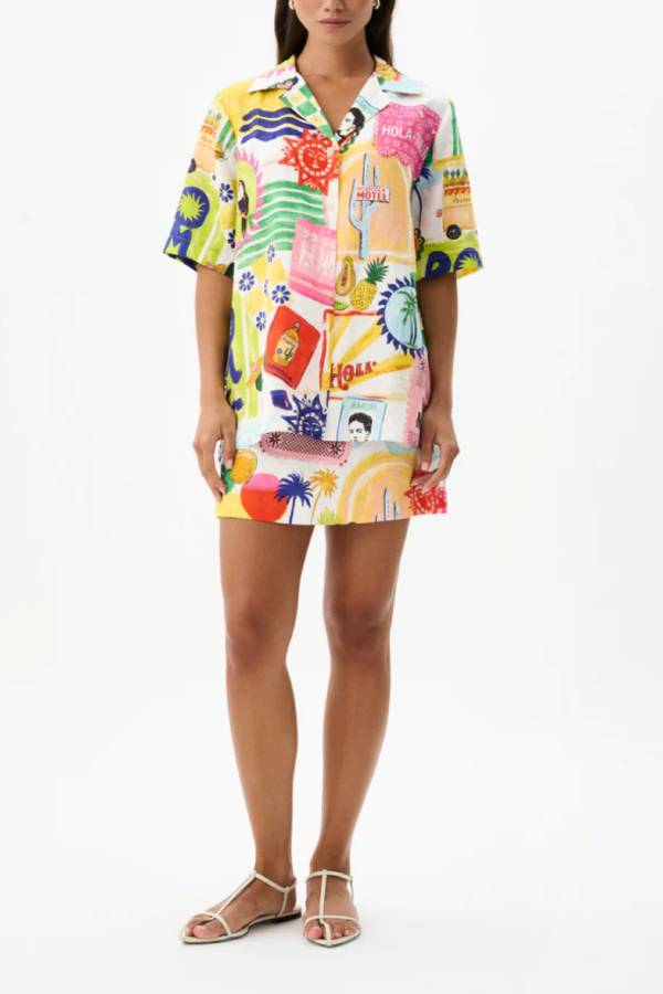 Vielseitiges Leinen-Graffiti-Modeset