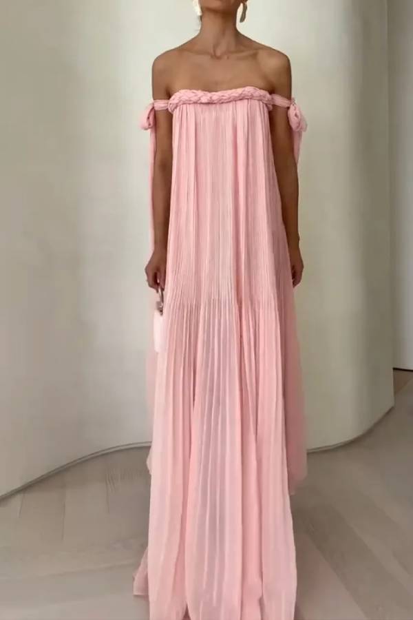 Robe élégante à lacets et épaules dénudées