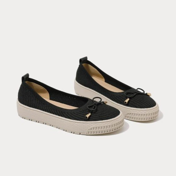 MOUSSE FIT Klassische flache Slip-on-Ballerinas mit runder Zehenpartie