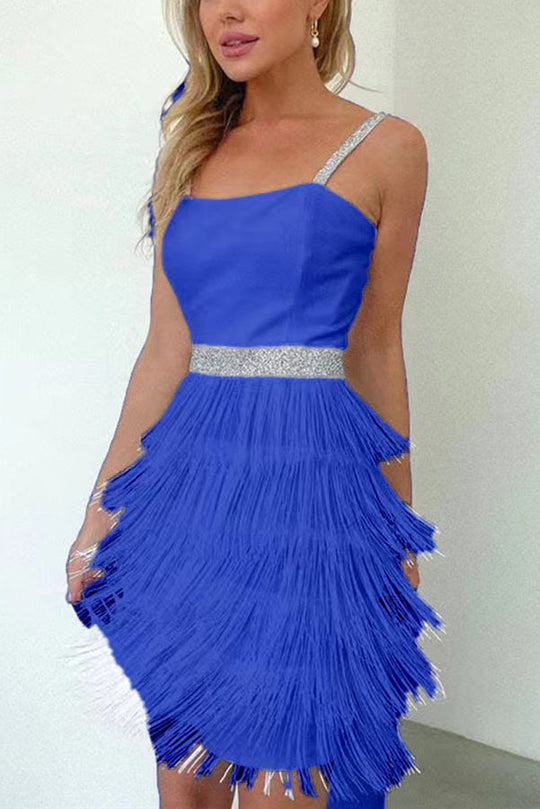 1920er Gatsby Fransen Vintage Party Minikleid