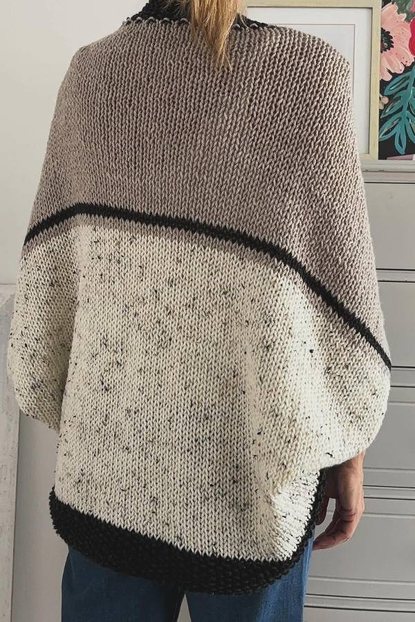 Cardigan en laine coloré à la mode