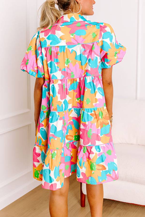 MINI-ROBE FLEURIE HAPPY SMILES