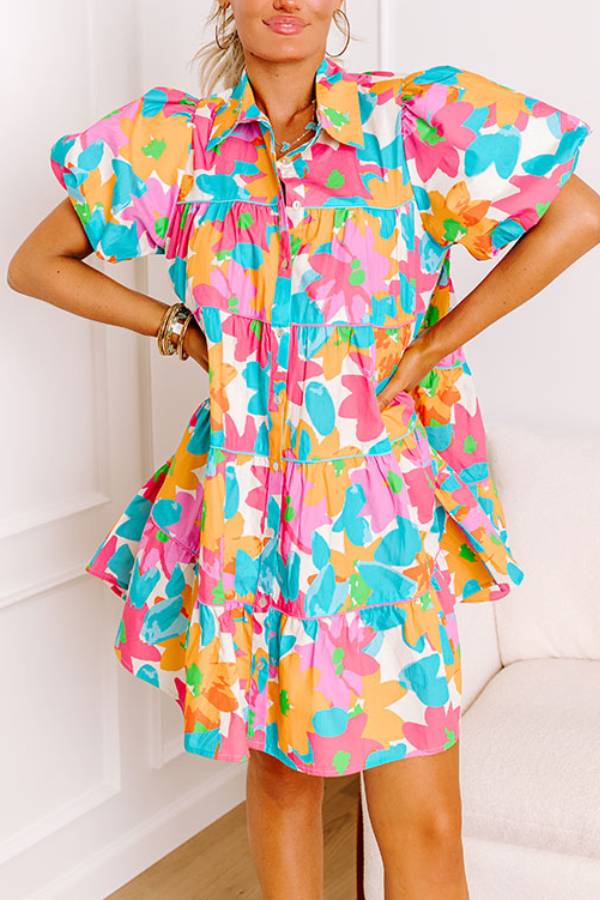 MINI-ROBE FLEURIE HAPPY SMILES