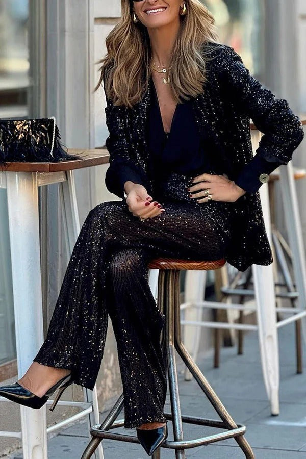 Special Treat – Lockerer Party-Blazer mit Pailletten-Revers