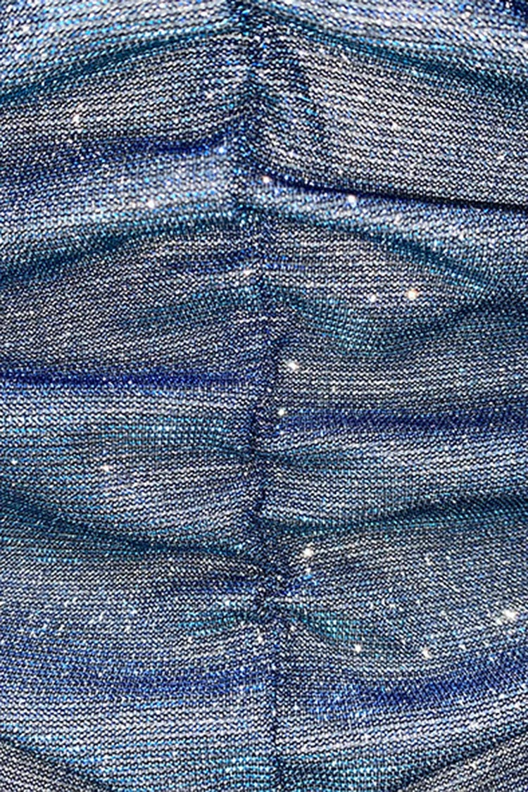 Strass Cami Boot-Ausschnitt Geraffte Pailletten Geburtstagsparty Bodycon Minikleider